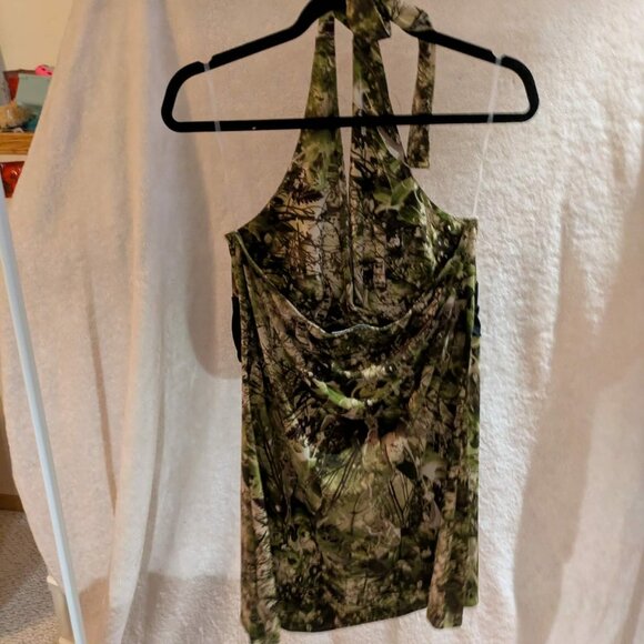 Rickis Size XL Camo halter top mini dress/long top - Y2K - Picture 2 of 3